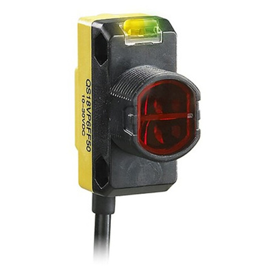 Banner Retroreflective Photoelectric Sensor, Barrel Sensor, 3.5 m Detection Range