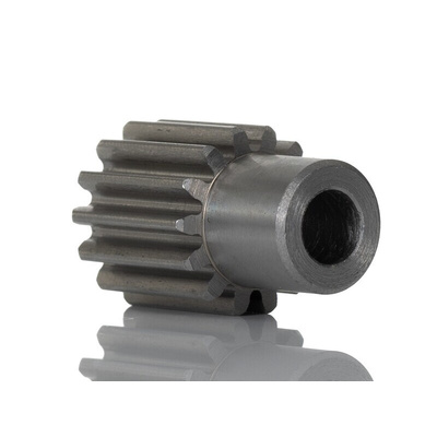 RS PRO Steel 14 Teeth Spur Gear, 1 Module, 6mm Bore Diam, 14mm Pitch Diam, 10mm Hub Diam