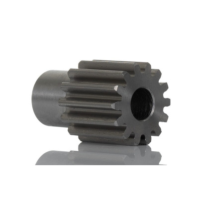 RS PRO Steel 14 Teeth Spur Gear, 1 Module, 6mm Bore Diam, 14mm Pitch Diam, 10mm Hub Diam