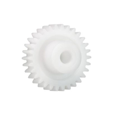 Igus Iguform S270 80 Teeth Spur Gear, 0.5 Module, 6mm Bore Diam, 40mm Pitch Diam, 15mm Hub Diam
