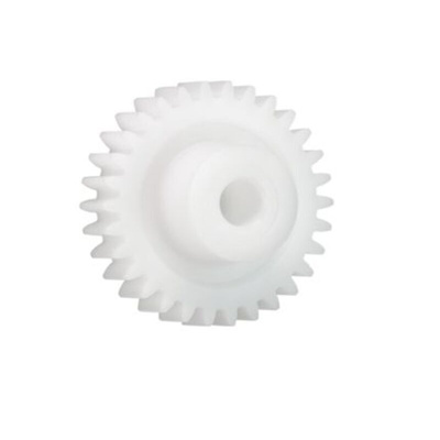 Igus Iguform S270 28 Teeth Spur Gear, 0.7 Module, 6mm Bore Diam, 19.6mm Pitch Diam, 9mm Hub Diam