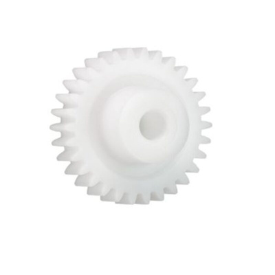 Igus Iguform S270 64 Teeth Spur Gear, 0.7 Module, 8mm Bore Diam, 44.8mm Pitch Diam, 18mm Hub Diam