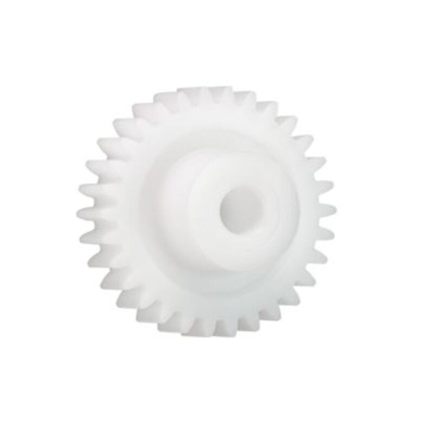 Igus Iguform S270 16 Teeth Spur Gear, 1 Module, 4mm Bore Diam, 16mm Pitch Diam, 9mm Hub Diam