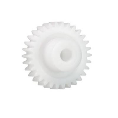 Igus Iguform S270 23 Teeth Spur Gear, 1 Module, 5mm Bore Diam, 23mm Pitch Diam, 12mm Hub Diam