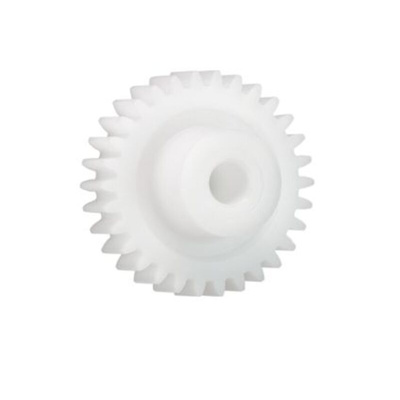 Igus Iguform S270 30 Teeth Spur Gear, 1 Module, 6mm Bore Diam, 30mm Pitch Diam, 15mm Hub Diam