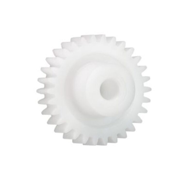 Igus Iguform S270 52 Teeth Spur Gear, 1 Module, 8mm Bore Diam, 52mm Pitch Diam, 21mm Hub Diam
