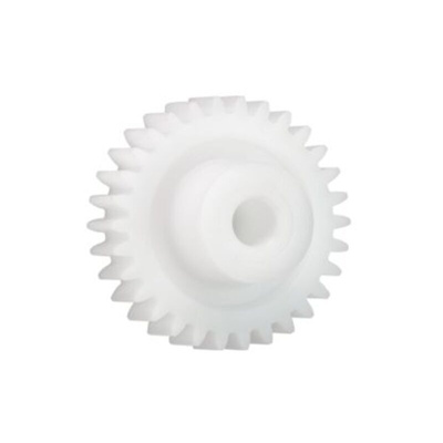 Igus Iguform S270 18 Teeth Spur Gear, 3 Module, 12mm Bore Diam, 54mm Pitch Diam, 24mm Hub Diam