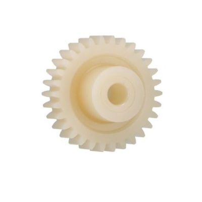 Igus Igutek P360 15 Teeth Spur Gear, 0.5 Module, 3mm Bore Diam, 7.5mm Pitch Diam, 6mm Hub Diam