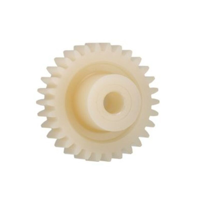 Igus Iguform S270 20 Teeth Spur Gear, 0.5 Module, 4mm Bore Diam, 10mm Pitch Diam, 7.9mm Hub Diam