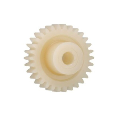 Igus Igutek P360 27 Teeth Spur Gear, 0.5 Module, 4mm Bore Diam, 13.5mm Pitch Diam, 9.9mm Hub Diam