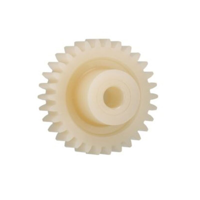 Igus Igutek P360 28 Teeth Spur Gear, 0.5 Module, 4mm Bore Diam, 14mm Pitch Diam, 10mm Hub Diam
