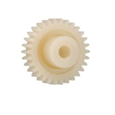 Igus Iguform S270 13 Teeth Spur Gear, 0.7 Module, 3mm Bore Diam, 9.1mm Pitch Diam, 6mm Hub Diam