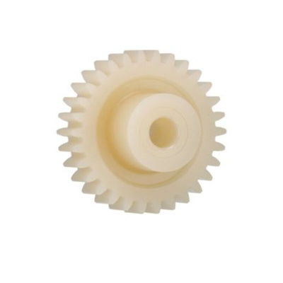 Igus Iguform S270 54 Teeth Spur Gear, 1 Module, 8mm Bore Diam, 54mm Pitch Diam, 21mm Hub Diam
