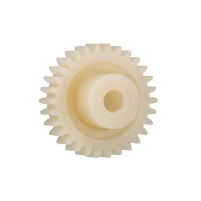 Igus Igutek P360 75 Teeth Spur Gear, 1 Module, 10mm Bore Diam, 75mm Pitch Diam, 21mm Hub Diam