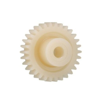Igus Iguform S270 27 Teeth Spur Gear, 2 Module, 10mm Bore Diam, 54mm Pitch Diam, 24mm Hub Diam