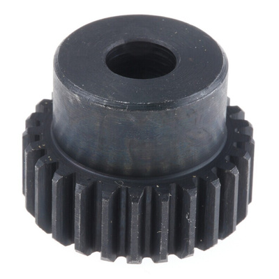 RS PRO Steel 25 Teeth Spur Gear, 1 Module, 8mm Bore Diam, 25mm Pitch Diam, 20mm Hub Diam