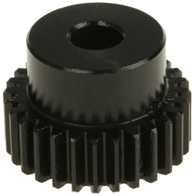 RS PRO Steel 28 Teeth Spur Gear, 1 Module, 8mm Bore Diam, 28mm Pitch Diam, 22mm Hub Diam