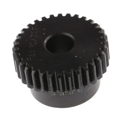 RS PRO Steel 32 Teeth Spur Gear, 1 Module, 10mm Bore Diam, 32mm Pitch Diam, 26mm Hub Diam