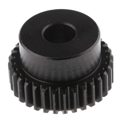 RS PRO Steel 32 Teeth Spur Gear, 1 Module, 10mm Bore Diam, 32mm Pitch Diam, 26mm Hub Diam