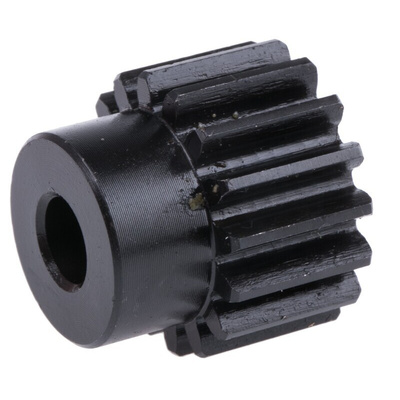 RS PRO Steel 16 Teeth Spur Gear, 1.5 Module, 8mm Bore Diam, 24mm Pitch Diam, 20mm Hub Diam