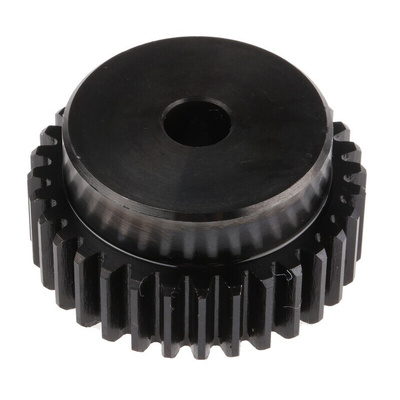 RS PRO Steel 32 Teeth Spur Gear, 1.5 Module, 10mm Bore Diam, 48mm Pitch Diam, 40mm Hub Diam