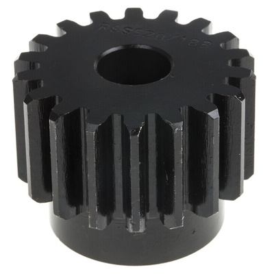 RS PRO Steel 18 Teeth Spur Gear, 2 Module, 12mm Bore Diam, 36mm Pitch Diam, 30mm Hub Diam