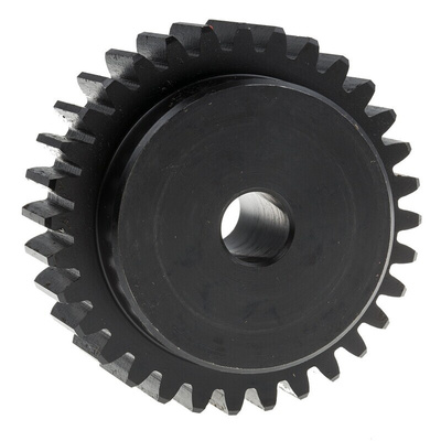 RS PRO Steel 32 Teeth Spur Gear, 2 Module, 12mm Bore Diam, 64mm Pitch Diam, 50mm Hub Diam