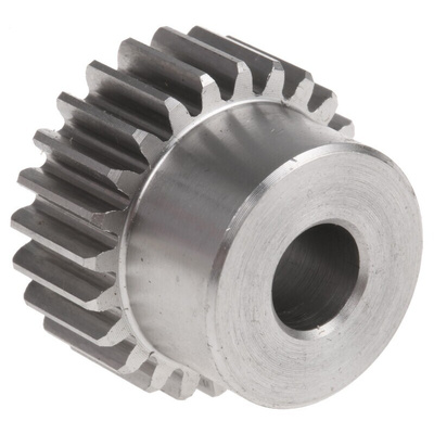RS PRO Stainless Steel 24 Teeth Spur Gear, 1 Module, 8mm Bore Diam, 24mm Pitch Diam, 20mm Hub Diam