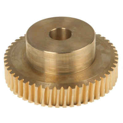 RS PRO Bronze 0.8 Module Worm Wheel Gear 50 Tooth25mm Hub Dia., 40.06mm Pitch Dia. 18mm Face