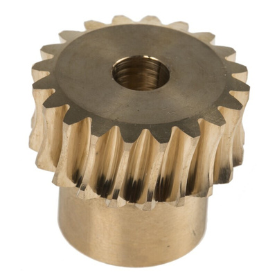 RS PRO Bronze 1 Module Worm Wheel Gear 20 Tooth16mm Hub Dia., 20.16mm Pitch Dia. 20mm Face