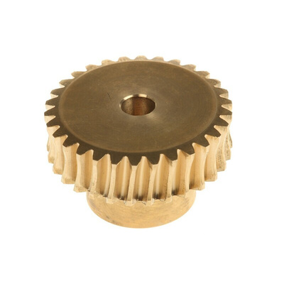 RS PRO Bronze 1 Module Worm Wheel Gear 30 Tooth20mm Hub Dia., 30.24mm Pitch Dia. 20mm Face