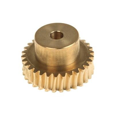 RS PRO Bronze 1 Module Worm Wheel Gear 30 Tooth20mm Hub Dia., 30.24mm Pitch Dia. 20mm Face