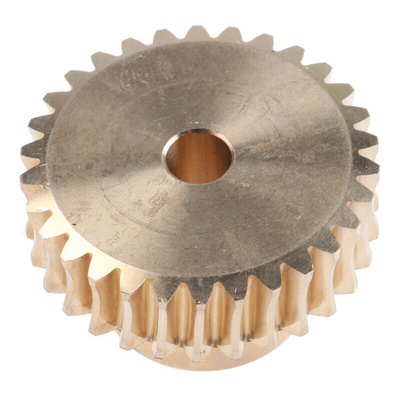 RS PRO Bronze 1 Module Worm Wheel Gear 30 Tooth20mm Hub Dia., 30mm Pitch Dia. 16.5mm Face