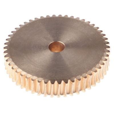 RS PRO Bronze 1 Module Worm Wheel Gear 50 Tooth30mm Hub Dia., 50mm Pitch Dia. 20mm Face