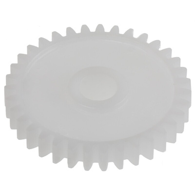 RS PRO POM 35 Teeth Spur Gear, 0.8 Module, 6mm Bore Diam, 28mm Pitch Diam, 12mm Hub Diam