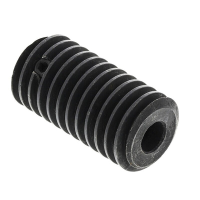 RS PRO Steel 0.8 Module Worm Gear, 1 Start , 15.6mm Diam , 30mm Long , 14mm Pitch Dia.