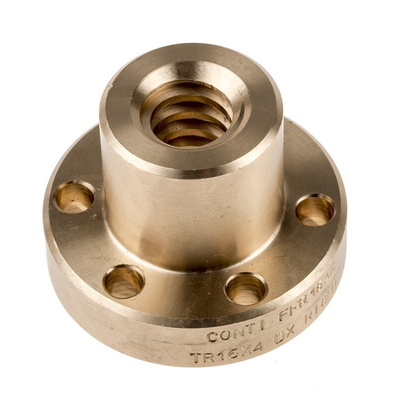 RS PRO Flanged Round Nut For Lead Screw, For Shaft Dia. 16mm