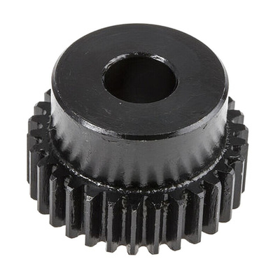 RS PRO Steel 16 Teeth Spur Gear, 0.8 Module, 4mm Bore Diam, 12.8mm Pitch Diam, 10mm Hub Diam