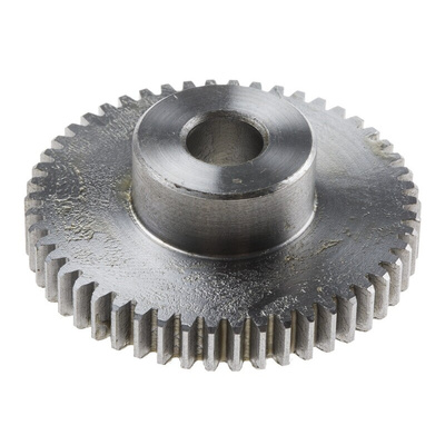 RS PRO Steel 50 Teeth Spur Gear, 0.8 Module, 8mm Bore Diam, 40mm Pitch Diam, 19mm Hub Diam