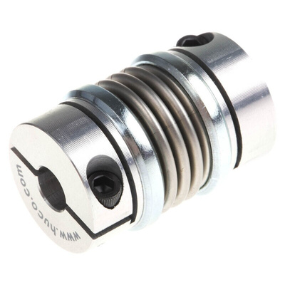 Huco Bellows Coupling, 20mm Outside Diameter, 6mm Bore, 31mm Length Coupler
