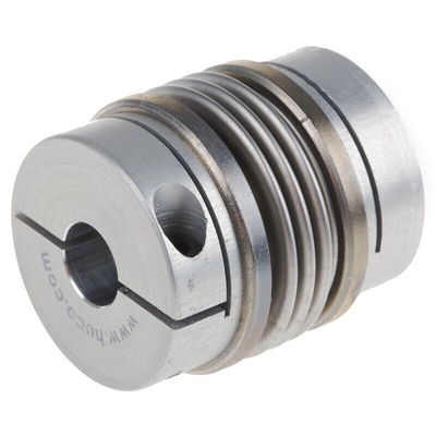 Huco Bellows Coupling, 34mm Outside Diameter, 10mm Bore, 40mm Length Coupler