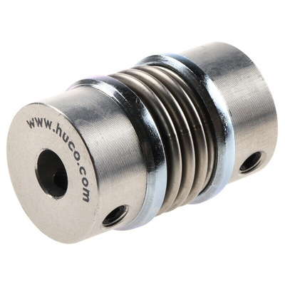 Huco Bellows Coupling, 20mm Outside Diameter, 6mm Bore, 31mm Length Coupler