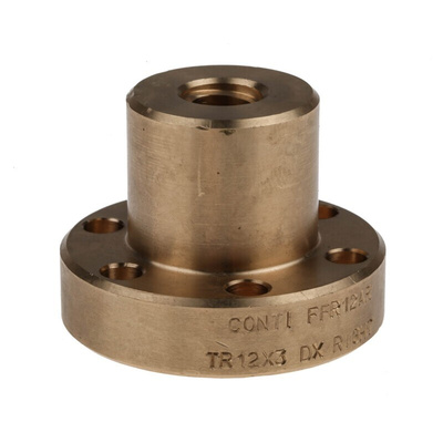 RS PRO Flanged Round Nut For Lead Screw, For Shaft Dia. 12mm