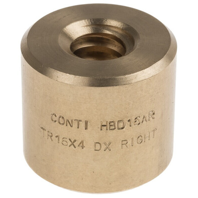RS PRO Cylindrical Nut For Lead Screw, For Shaft Dia. 16mm