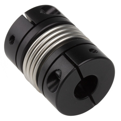 Ruland Bellows Coupling, 25mm Outside Diameter, 12mm Bore, 33.3mm Length Coupler