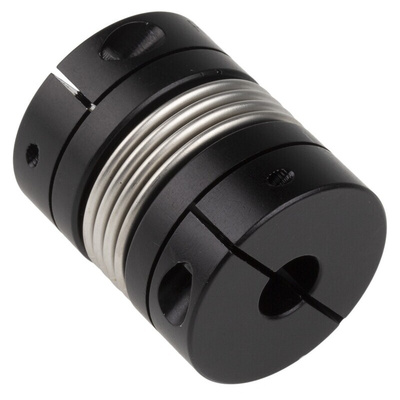 Ruland Bellows Coupling, 33mm Outside Diameter, 12mm Bore, 42.9mm Length Coupler