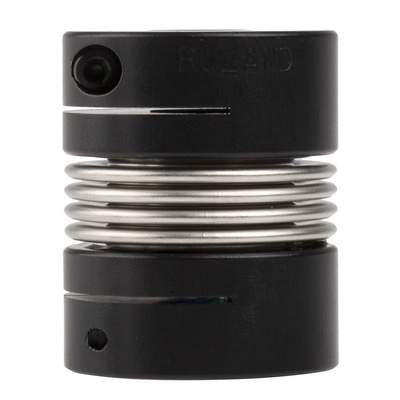Ruland Bellows Coupling, 33mm Outside Diameter, 12mm Bore, 42.9mm Length Coupler
