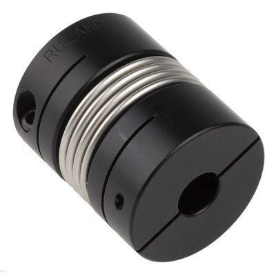 Ruland Bellows Coupling, 33mm Outside Diameter, 12mm Bore, 42.9mm Length Coupler