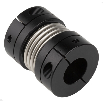Ruland Bellows Coupling, 41.3mm Outside Diameter, 20mm Bore, 50.8mm Length Coupler