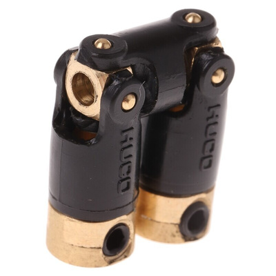 Huco Universal Joint 111.06.1414, Double, Plain, Bore 3 x 3mm, 35.3mm Length